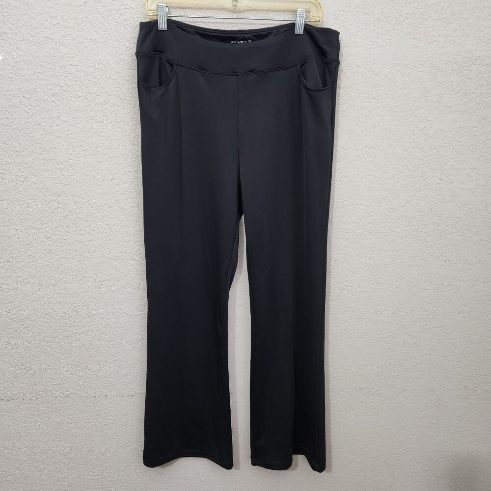 SEVEGO Yoga Pants Women's Stretch Work XXL Black Causal Straight leg
